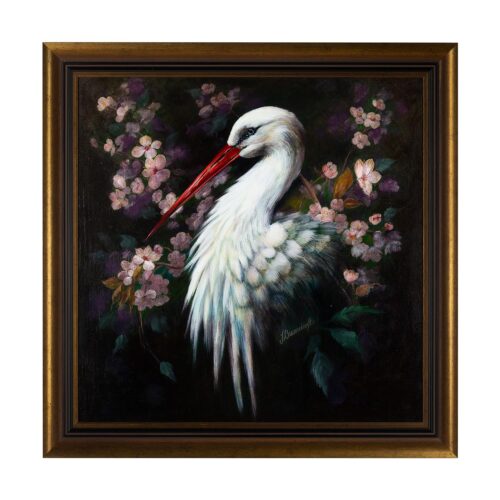 Stork | Size 60 x 60 cm | Oil on canvas | Painting