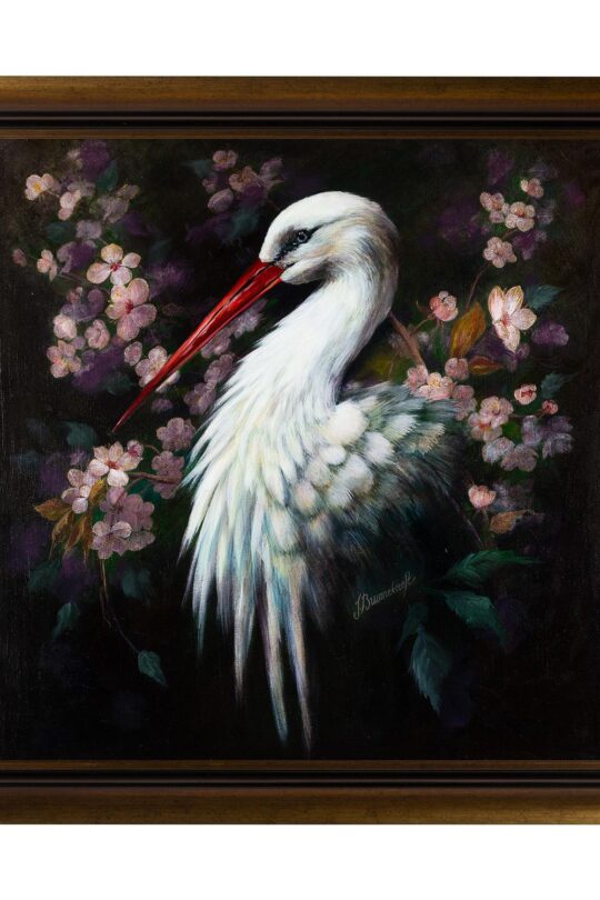 Stork | Size 60 x 60 cm | Oil on canvas | Painting