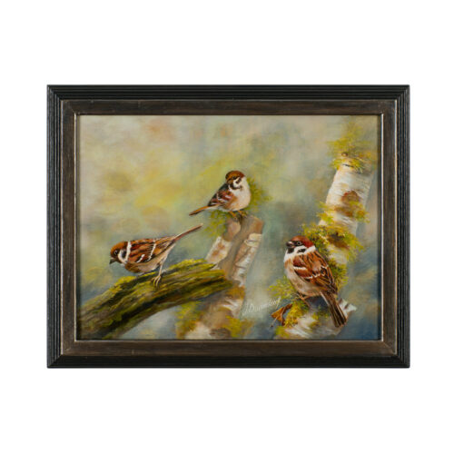 The Three Sparrows | Size 40 x 50 cm