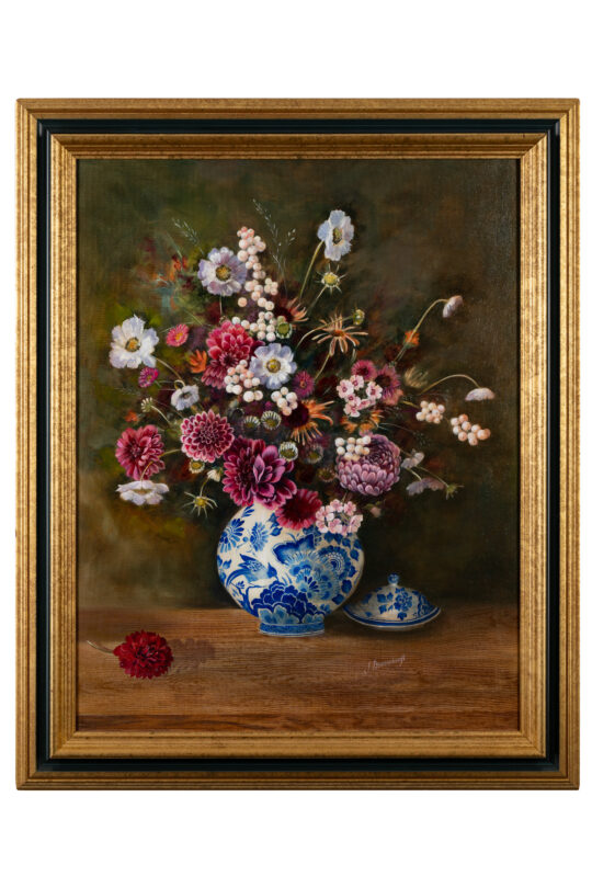 Delft blue Vase & Flowers